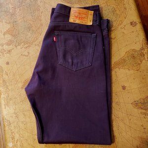 Levi's 501 Original Shrink to Fit Men's Jeans Purple W36 L32